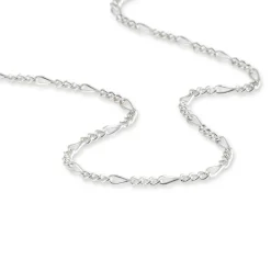 Chaîne Lyndsayae Maille Alternée 1/3 Argent Blanc
