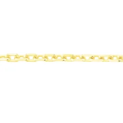 Chaîne Maille Forçat Diamantée Or Jaune