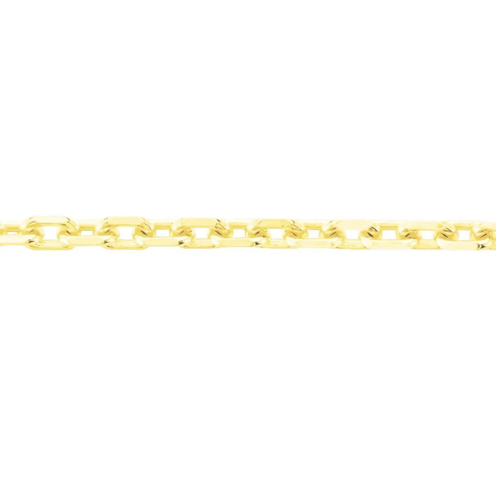 Chaîne Maille Forçat Diamantée Or Jaune