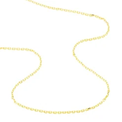 Chaîne Maille Forçat Diamantée Or Jaune