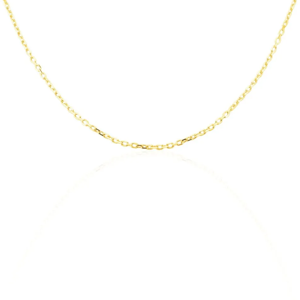 Chaîne Maille Forçat Diamantée Or Jaune