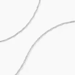 Marc Orian Colliers|Chaines Femme > Chaîne Ons Maille Singapour Or Blanc