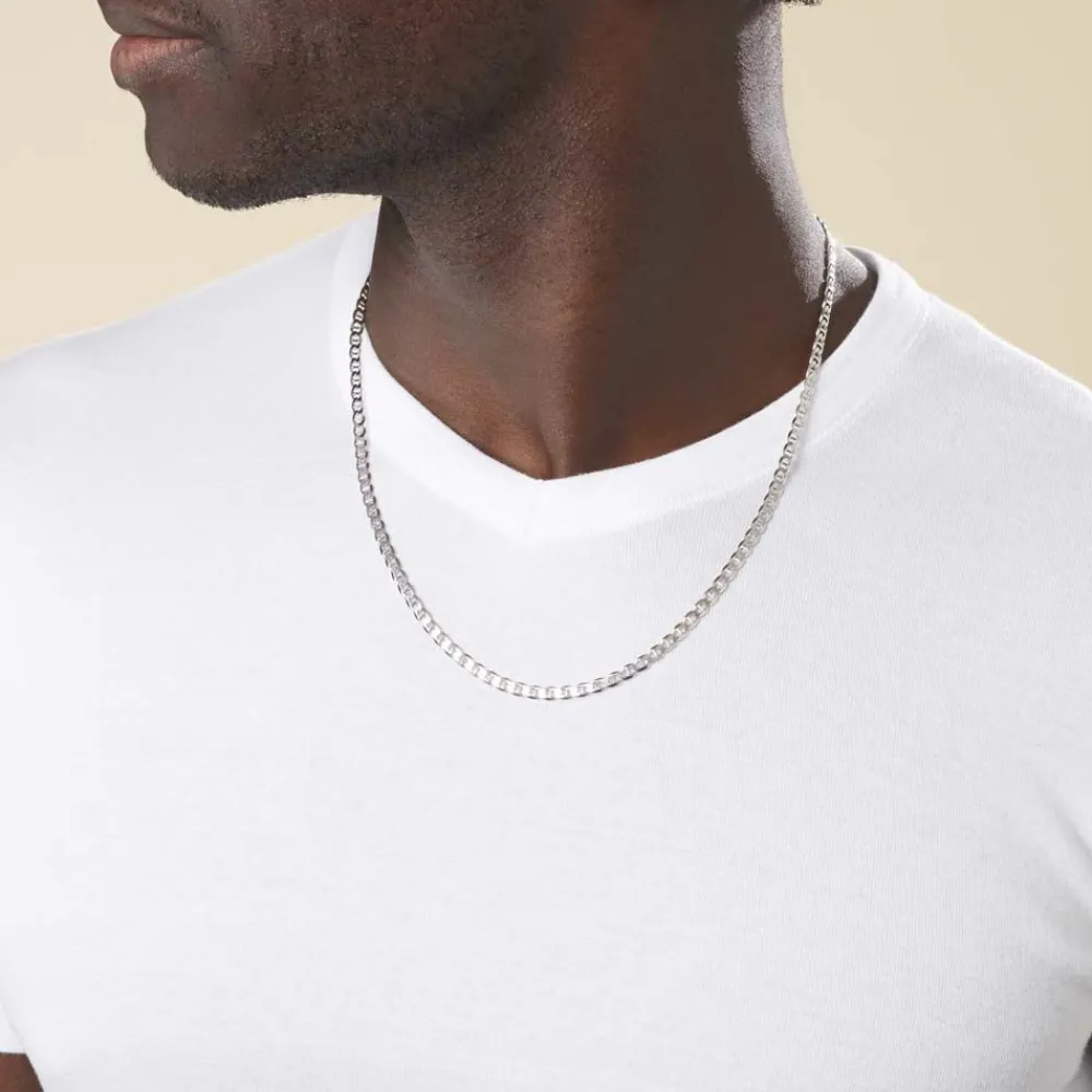 Marc Orian Colliers|Colliers Argent > Chaîne Piato Marine Argent Blanc