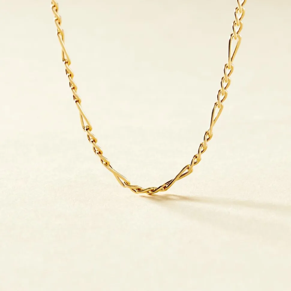 Chaîne Valene Maille Alternée 1/3 Or Jaune