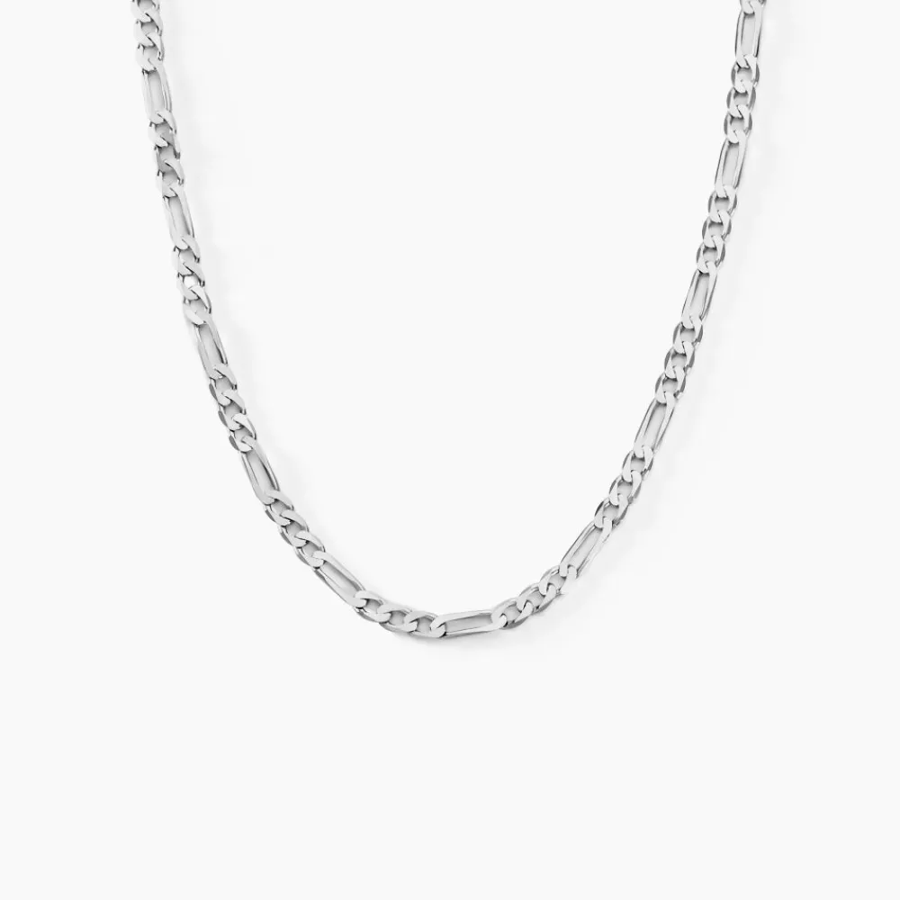 Marc Orian Colliers Fantaisie|Colliers > Chaîne Vivian Maille Alternee 1/3 Argent Blanc