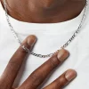 Marc Orian Colliers|Colliers Argent > Chaîne Vivian Maille Alternee 1/3 Argent Blanc