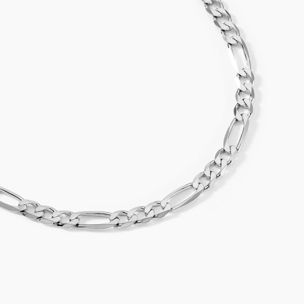 Marc Orian Colliers|Colliers Argent > Chaîne Vivian Maille Alternee 1/3 Argent Blanc