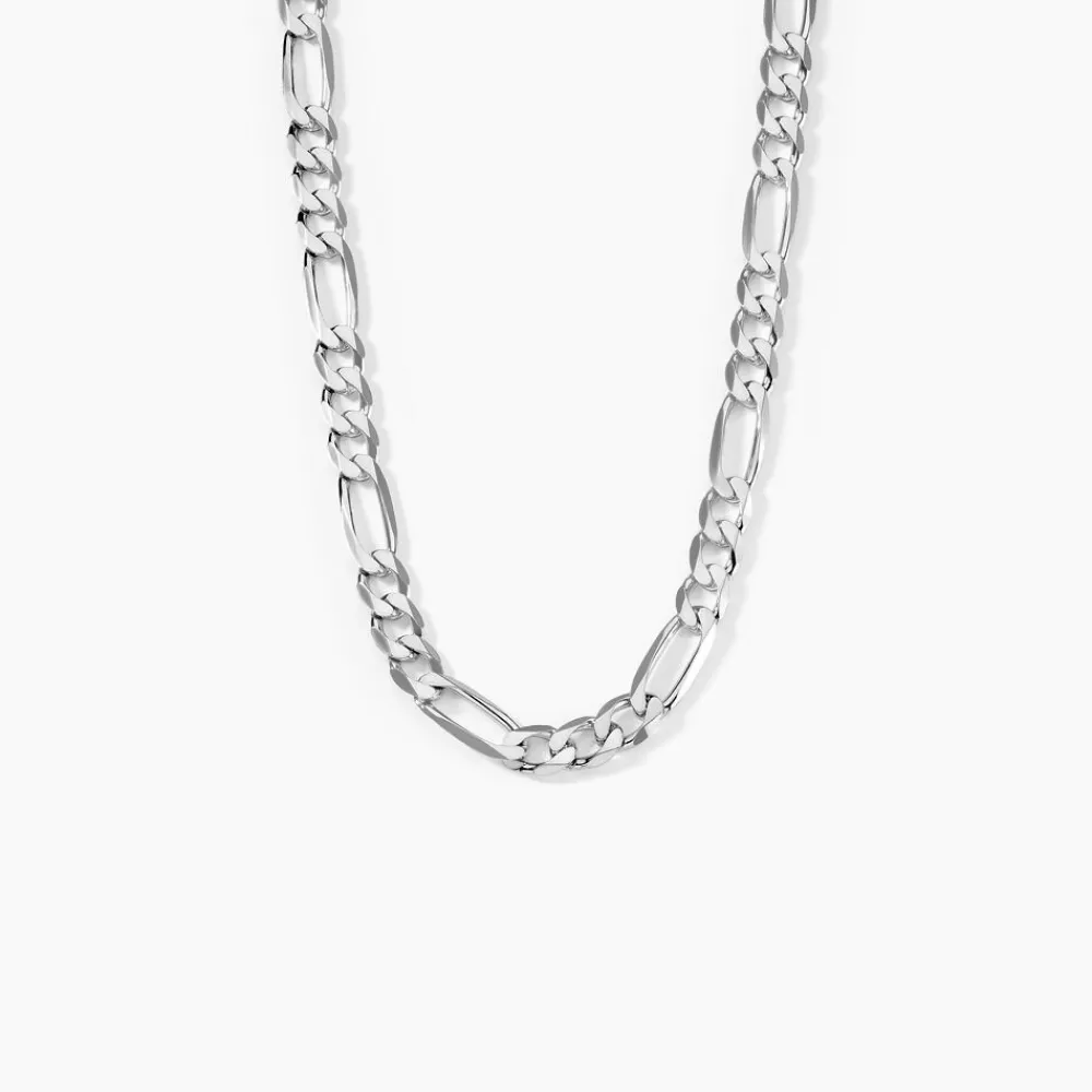 Marc Orian Colliers|Colliers Argent > Chaîne Vivian Maille Alternee 1/3 Argent Blanc