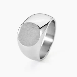 Marc Orian Bagues Homme|Bagues > Chevalière Acier Blanc Jerald