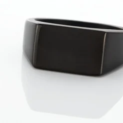 Marc Orian Bagues Homme|Bagues > Chevalière Acier Noir Luciano