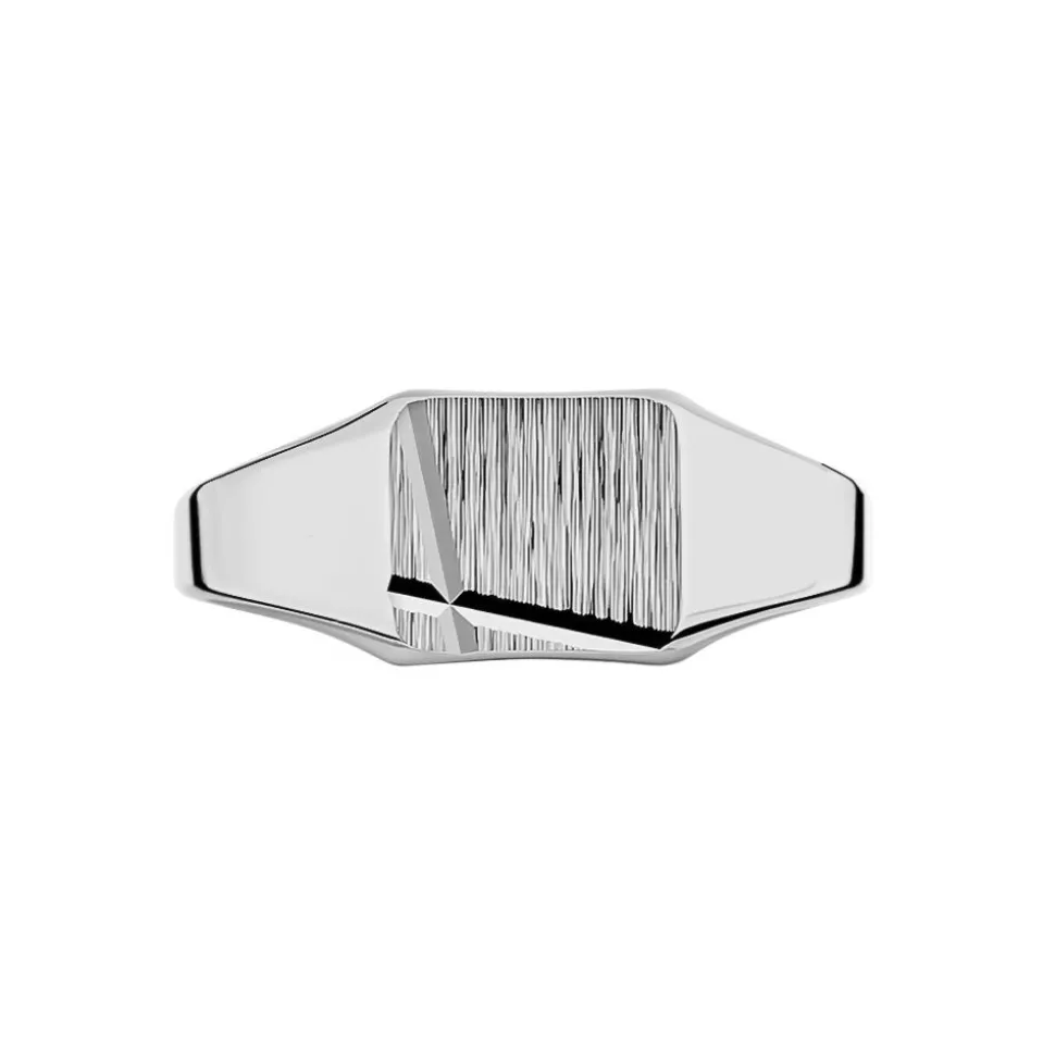 Chevalière Anisha Argent Blanc