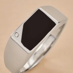Marc Orian Idées Cadeaux Homme|Bijoux Zirconium > Chevalière Argent Blanc Python Email Et Oxyde De Zirconium