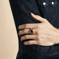 Marc Orian Idées Cadeaux Homme|Bijoux Zirconium > Chevalière Argent Blanc Python Email Et Oxyde De Zirconium