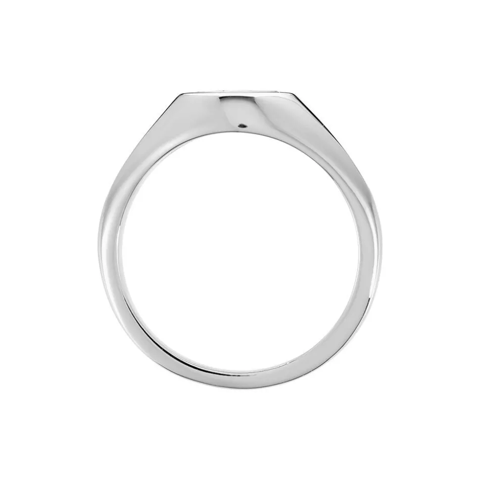 Chevalière Chesley Argent Blanc Oxyde De Zirconium