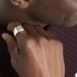 Marc Orian Idées Cadeaux Homme|Bagues > Chevalière Cillian Argent Blanc