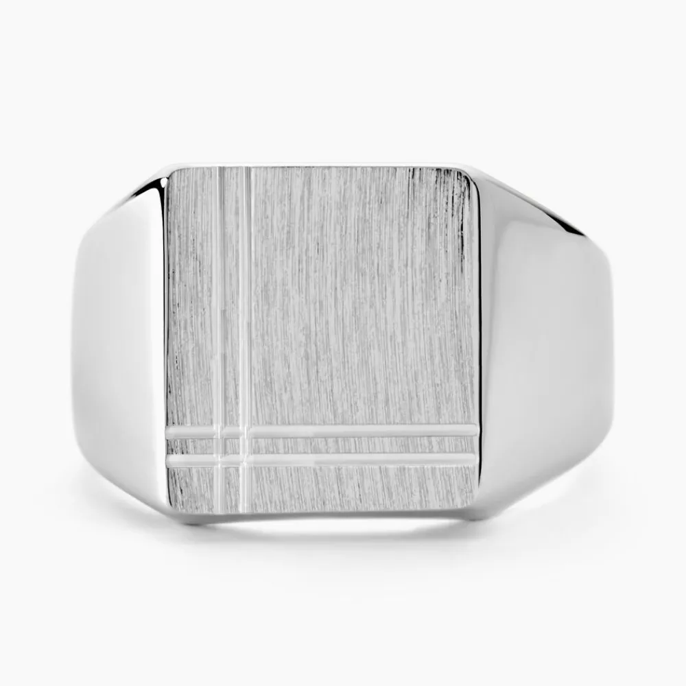 Marc Orian Idées Cadeaux Homme|Bagues > Chevalière Cillian Argent Blanc