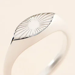 Marc Orian Chevalières Femme|Bagues > Chevalière Dalia Argent Blanc