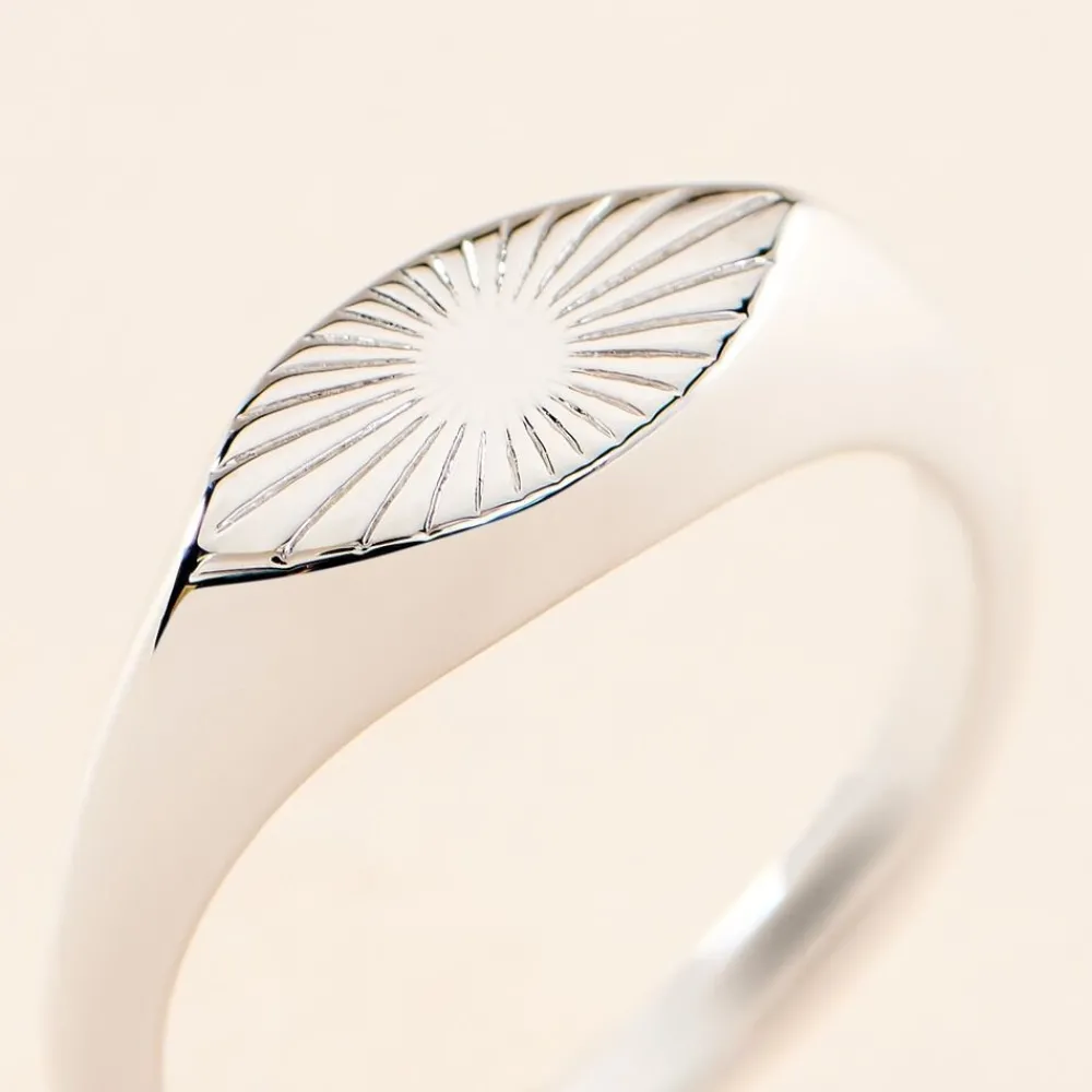 Marc Orian Chevalières Femme|Bagues > Chevalière Dalia Argent Blanc
