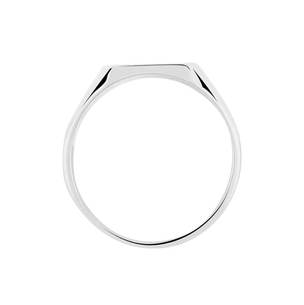 Chevalière Gringoire Argent Blanc