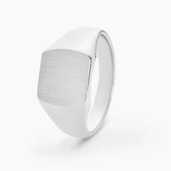 Chevalière Gringoire Argent Blanc
