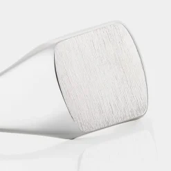 Chevalière Gringoire Argent Blanc