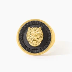 GUESS BIJOUX Bagues Homme|Bagues > Chevalière Guess Lion King Acier Doré