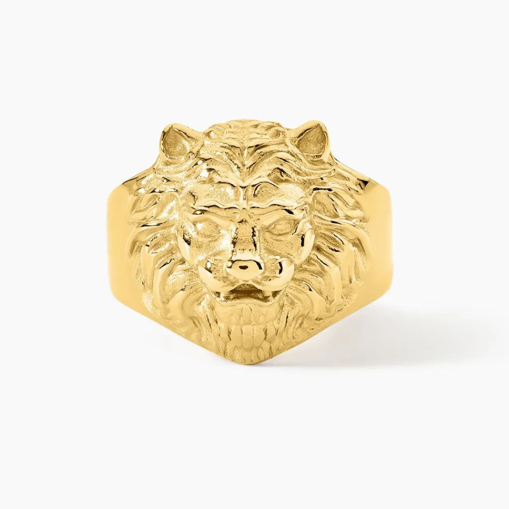 GUESS BIJOUX Bagues Homme|Bagues > Chevalière Guess Lion King Acier Jaune