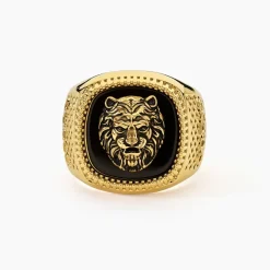 GUESS BIJOUX Bagues Homme|Bagues > Chevalière Guess Lion King Acier Doré