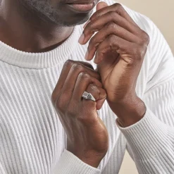 Marc Orian Idées Cadeaux Homme|Bagues > Chevalière Manny Argent Blanc