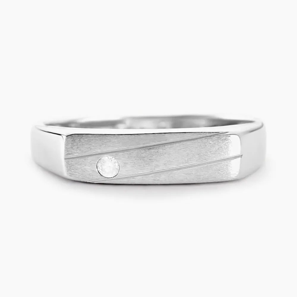 Marc Orian Bagues Homme|Bijoux Zirconium > Chevalière Michel Argent Blanc Oxyde De Zirconium