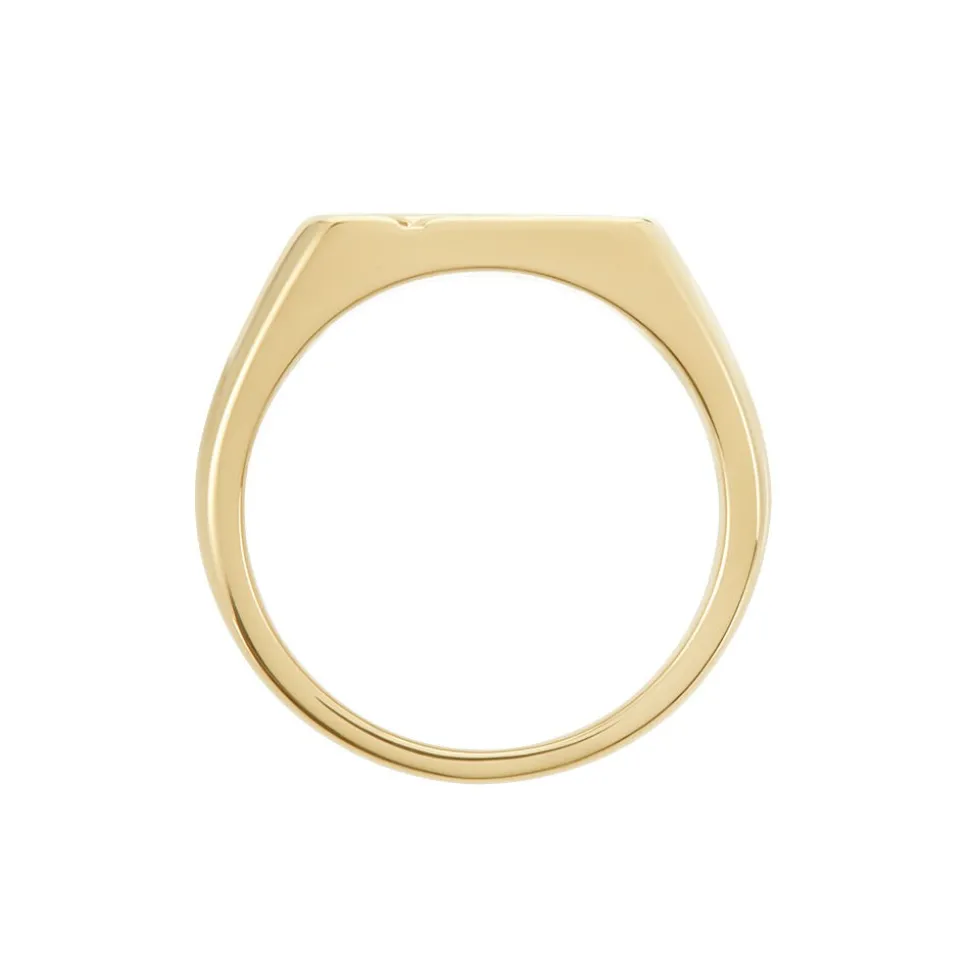 Chevalière Plaqué Or Jaune Gyorgy Oxyde De Zirconium