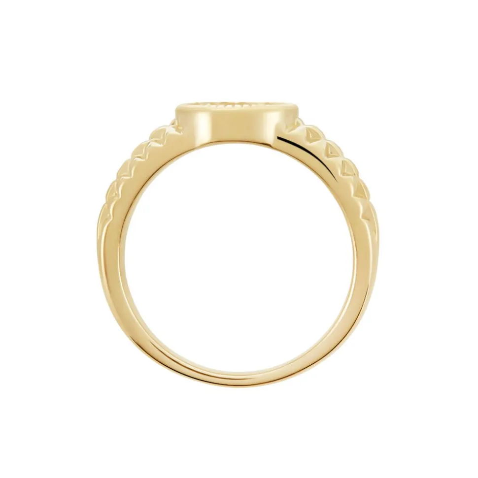 Chevalière Plaqué Or Jaune Haakon Onyx