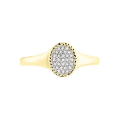 Chevalière Raza Or Jaune Diamant