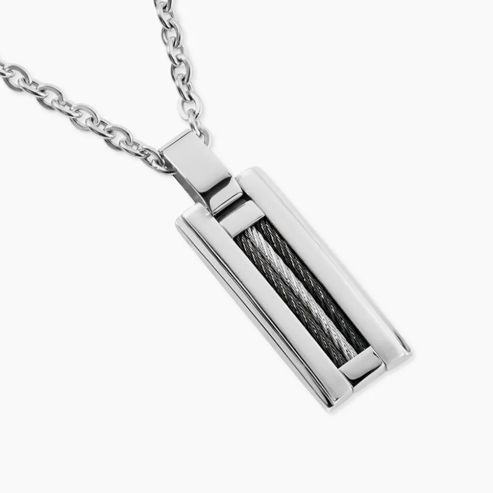 Collier Acier Bicolore