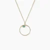 Collier Acier Doré Amazonite