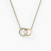 Collier Acier Doré Oxydes De Zirconium