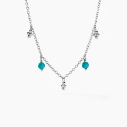 Marc Orian Colliers Fantaisie|Colliers > Collier Adiva Argent Blanc Turquoise