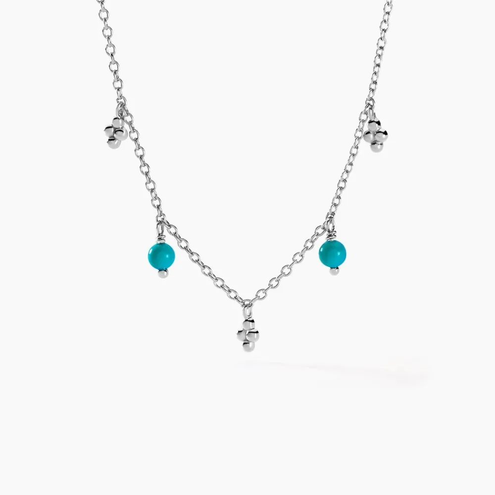Marc Orian Colliers Fantaisie|Colliers > Collier Adiva Argent Blanc Turquoise