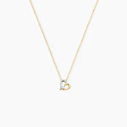 Marc Orian Colliers Diamant|Colliers Cœur > Collier Agnesese Or Bicolore Diamant
