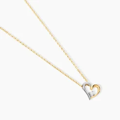 Marc Orian Colliers Diamant|Colliers Cœur > Collier Agnesese Or Bicolore Diamant