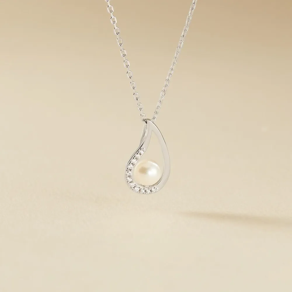 Marc Orian Colliers Fantaisie|Colliers > Collier Akiko Argent Blanc Perle De Culture Et Oxyde De Zirconium