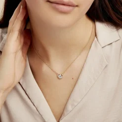 Collier Alais Plaqué Or Jaune Oxyde De Zirconium