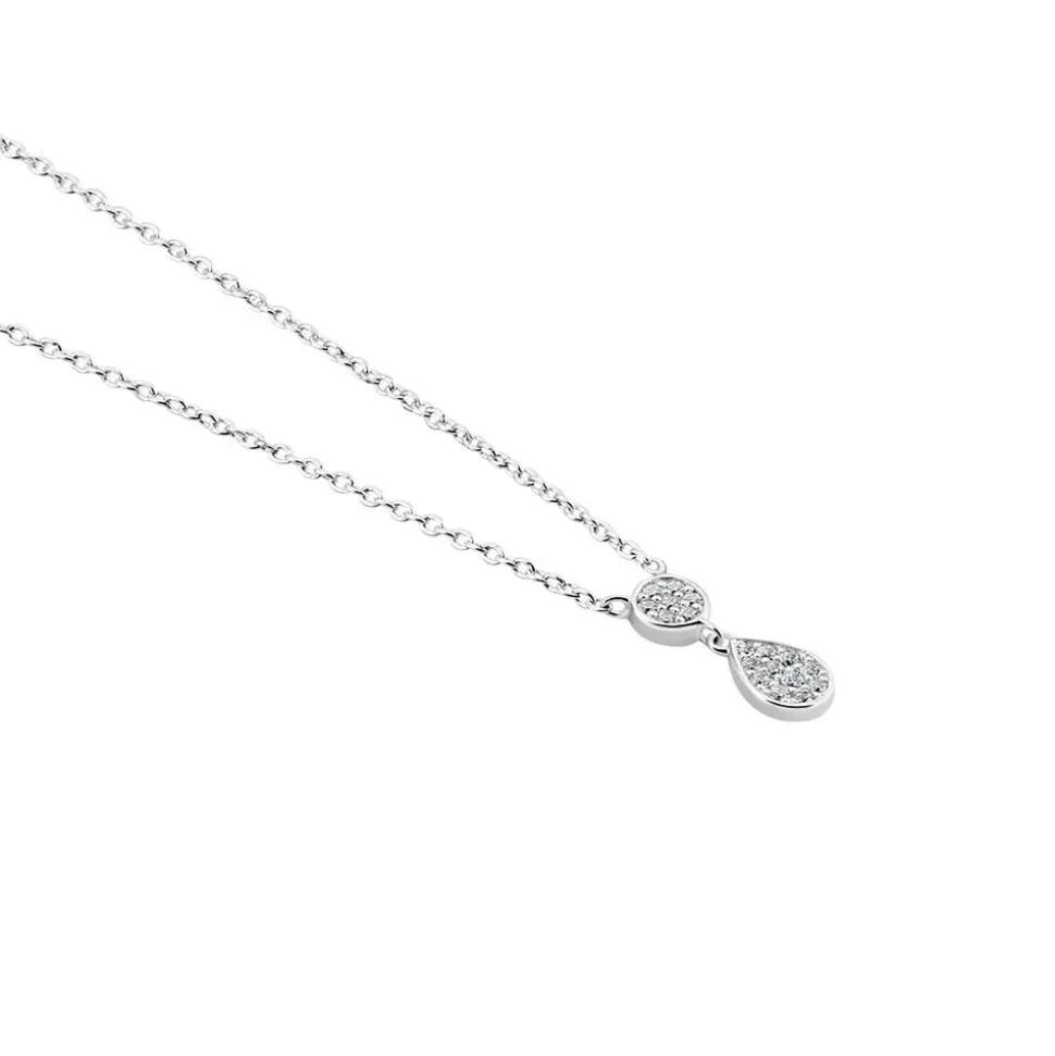 Collier Aletha Argent Blanc Oxyde De Zirconium