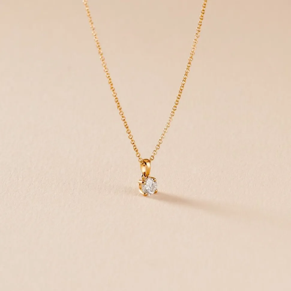 Collier Alexandra Or Jaune Diamant