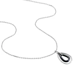 Collier Alican Argent Blanc Oxyde De Zirconium Et Céramique