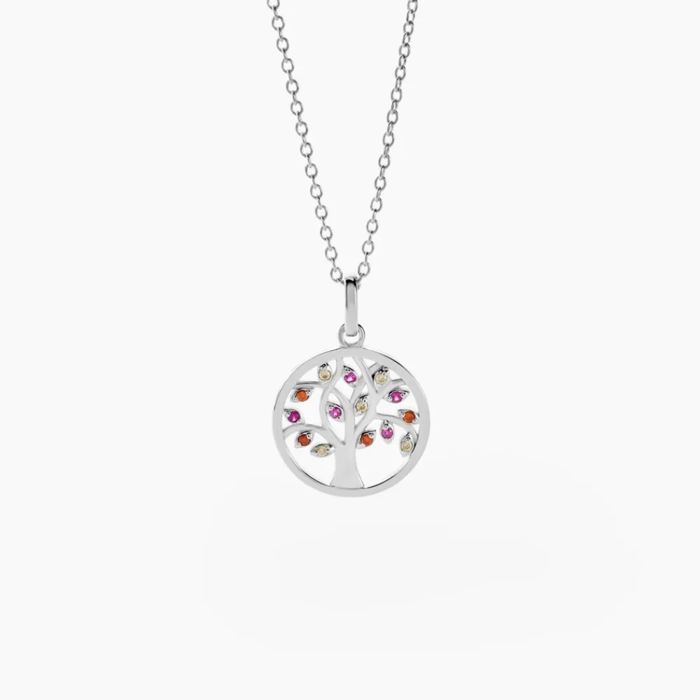 Marc Orian Colliers Fantaisie|Colliers Arbre De Vie > Collier Alive Argent Blanc Oxyde De Zirconium