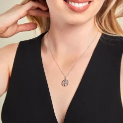 Marc Orian Colliers Fantaisie|Colliers Arbre De Vie > Collier Alive Argent Blanc Oxyde De Zirconium
