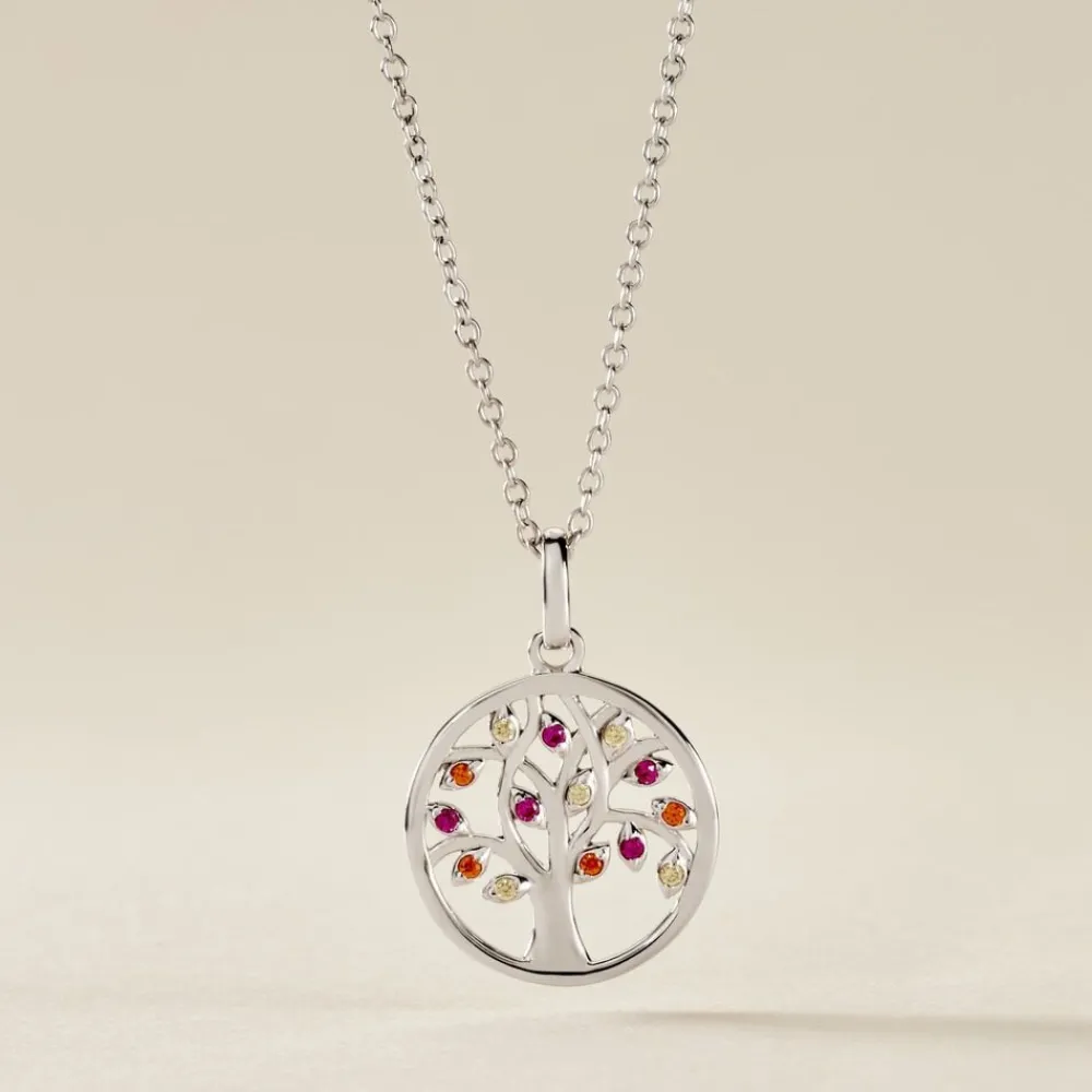 Marc Orian Colliers Fantaisie|Colliers Arbre De Vie > Collier Alive Argent Blanc Oxyde De Zirconium