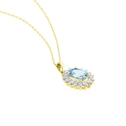 Marc Orian Colliers|Colliers Avec Pierres > Collier Allande Or Jaune Topaze Et Oxyde De Zirconium