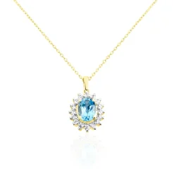Marc Orian Colliers|Colliers Avec Pierres > Collier Allande Or Jaune Topaze Et Oxyde De Zirconium